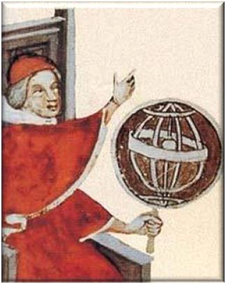 Silvestre II y esfera armilar